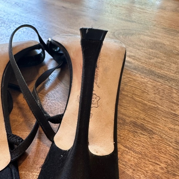 Brian Atwood Womens Strappy Heels Open Toe Stiletto Heels Career Black Size 39 - Picture 8 of 9